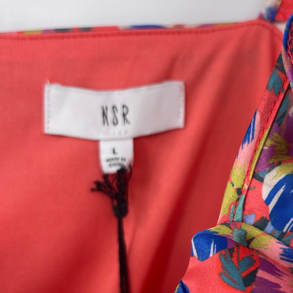 NWT NSR Ruffled Floral Dress Size Large - Picture 5 of 6